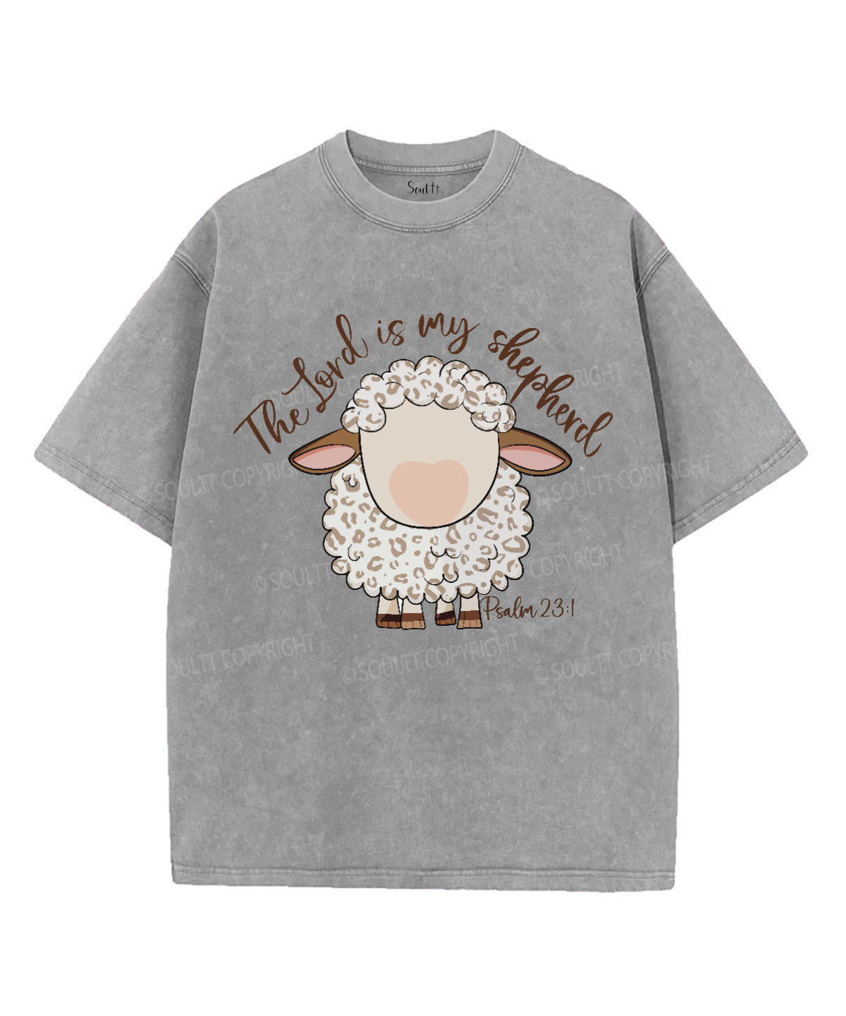 The Lord Is My Shepherd Unisex Washed Christian T-shirt Hoodie, Sweatshirt | CiraTrend.com (Image 3)