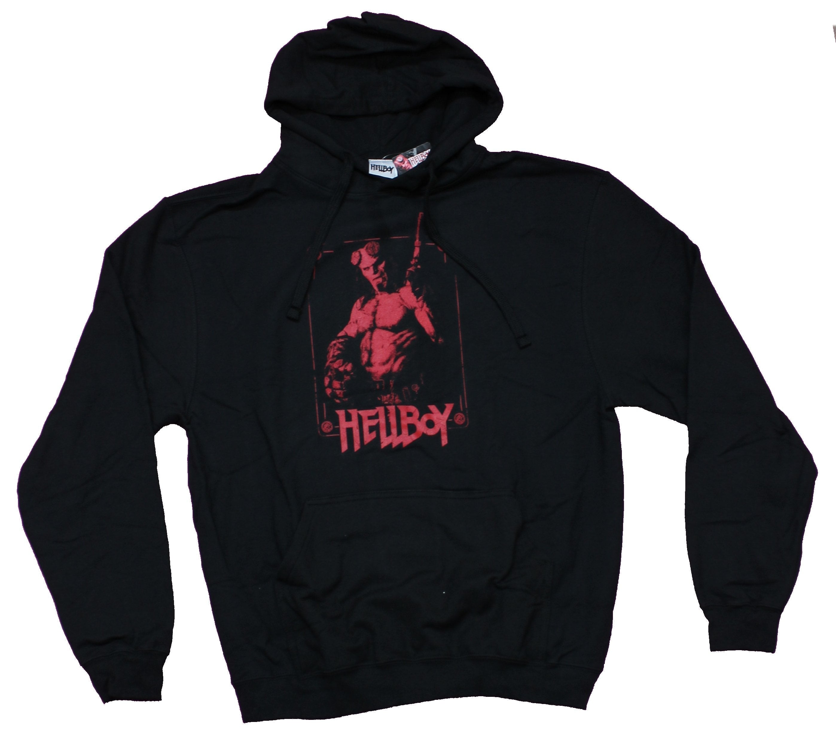 Hellboy Mens Pullover Hoodie - Hellboy Movie Image Over Name T-Shirts, Sweatshirt | CiraTrend.com