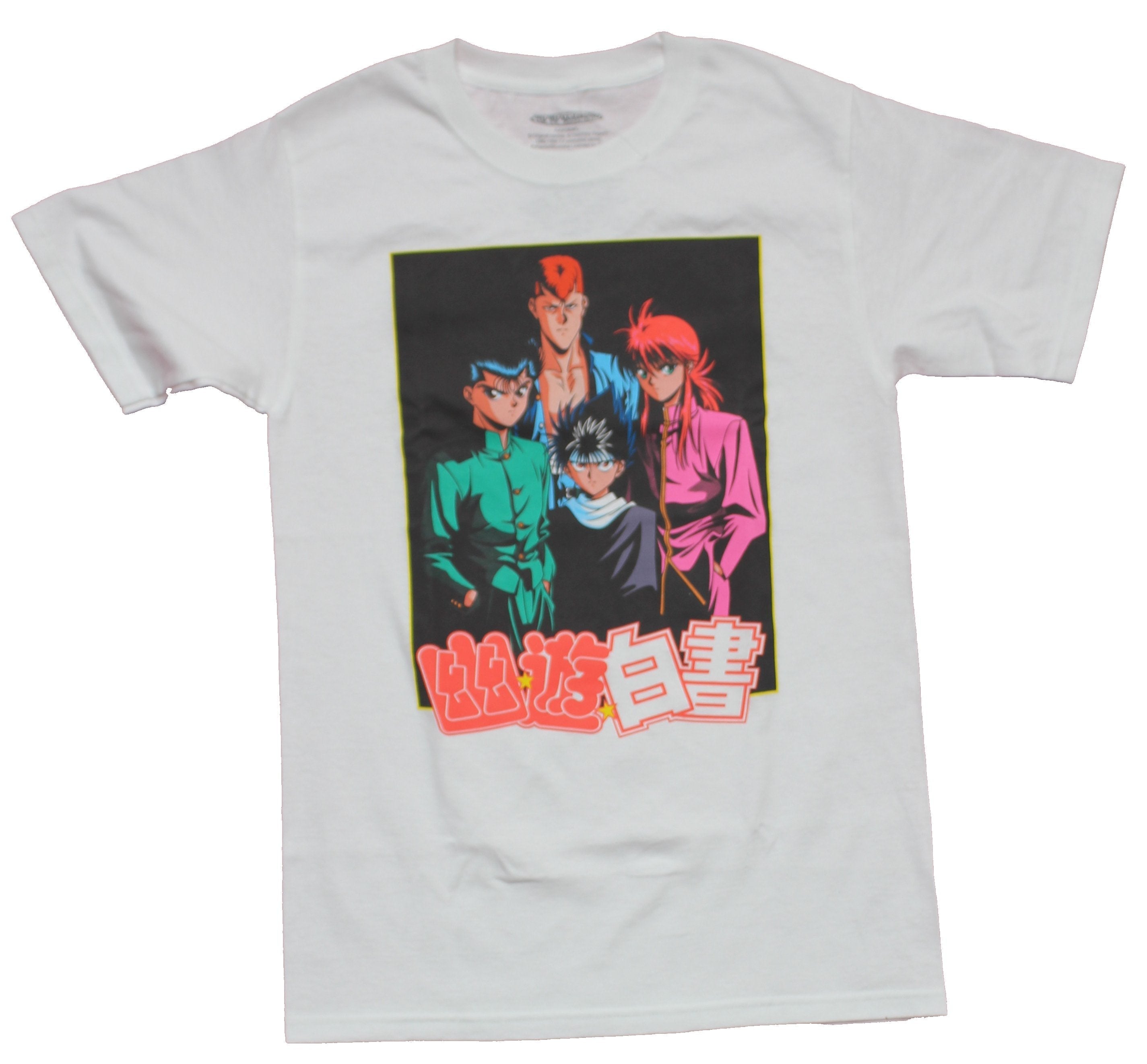 Yu Yu Hakusho Classic Group Image Over Kanji Image T-Shirts, Hoodie, Sweatshirt
