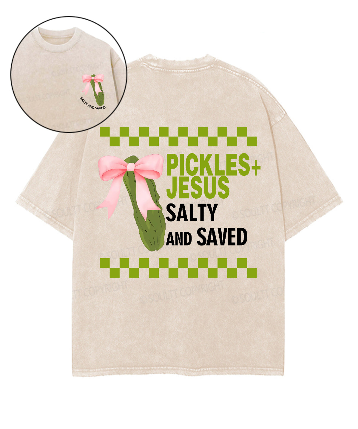 Salty And Saved Double Sided Unisex Washed Christian T-shirt Style006 Hoodie, Sweatshirt | CiraTrend.com (Image 1)