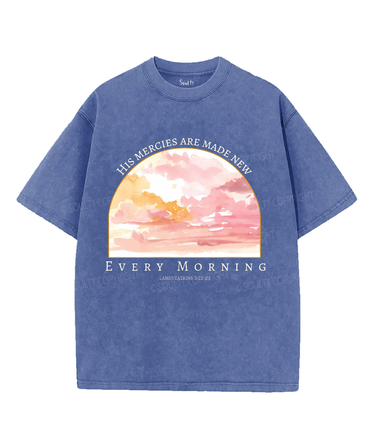 His Mercies Are New Every Morning Unisex Washed Christian T-shirt Hoodie, Sweatshirt | CiraTrend.com (Image 4)