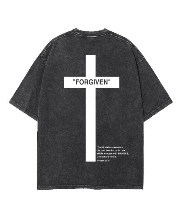 Forgiven Double Sided Washed Christian T-shirt Hoodie, Sweatshirt | CiraTrend.com (Image 3)
