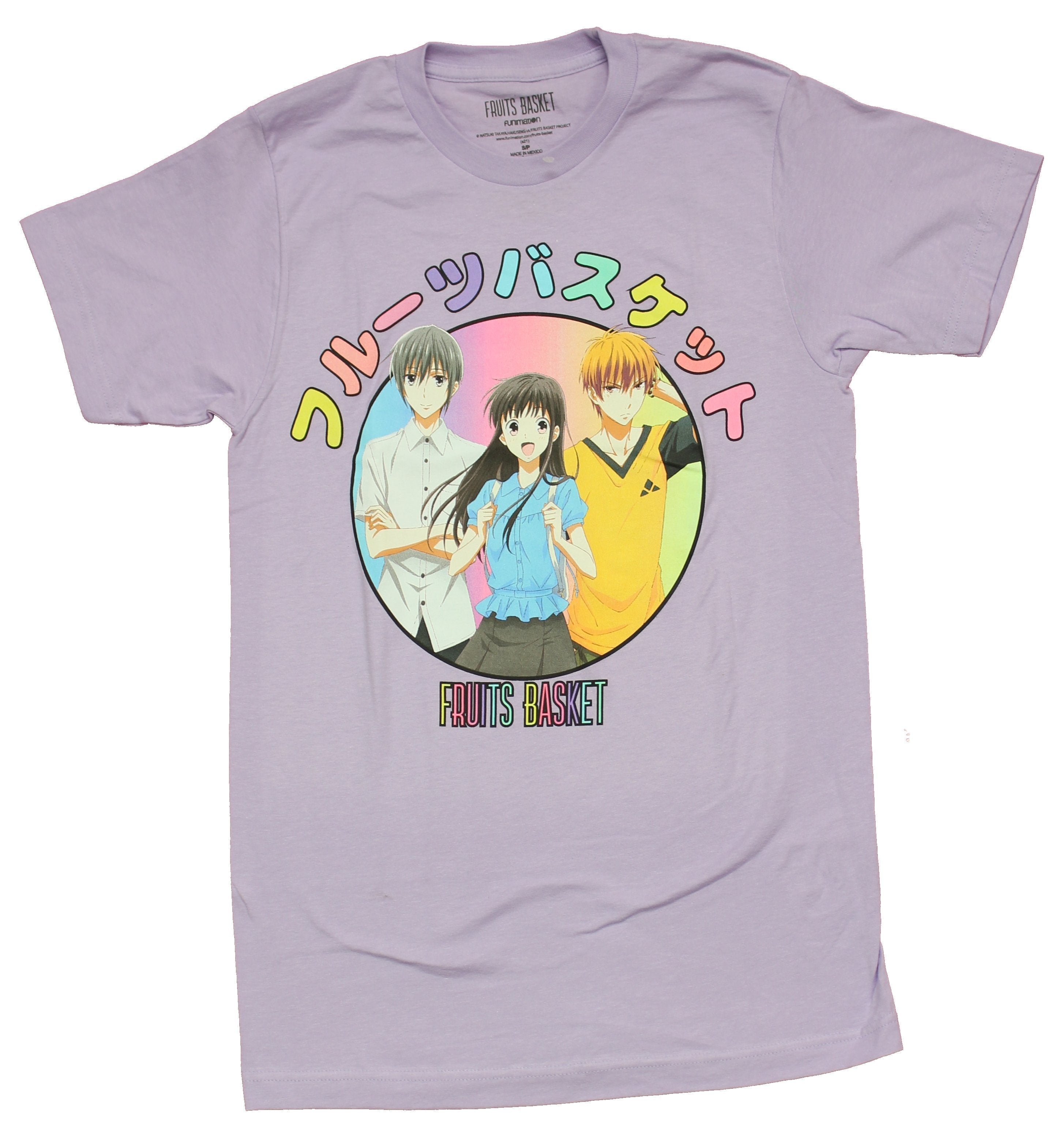 Fruits basket Mens T-Shirt - Colorful Trio In Kanji Circle Hoodie, Sweatshirt | CiraTrend.com