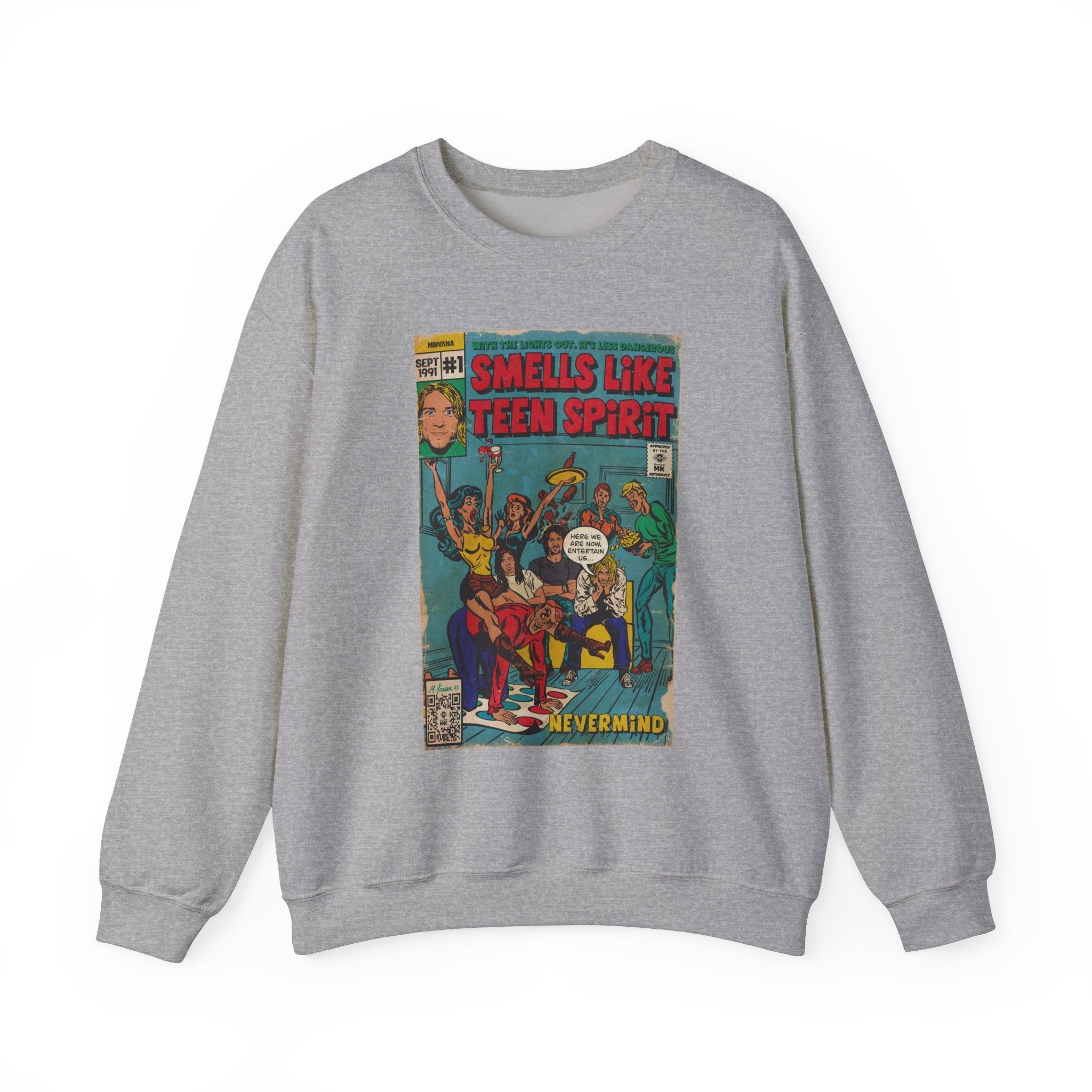 Smells Like Teen Spirit -  Unisex Heavy BlendÃ¢â€žÂ¢ Crewneck Sweatshirt T-Shirts, Hoodie | CiraTrend.com (Image 1)