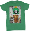 Marvin the Martian Mens T-Shirt - Marvin Head on a Tiger Print Wearing Hipster Hoodie, Sweatshirt | CiraTrend.com