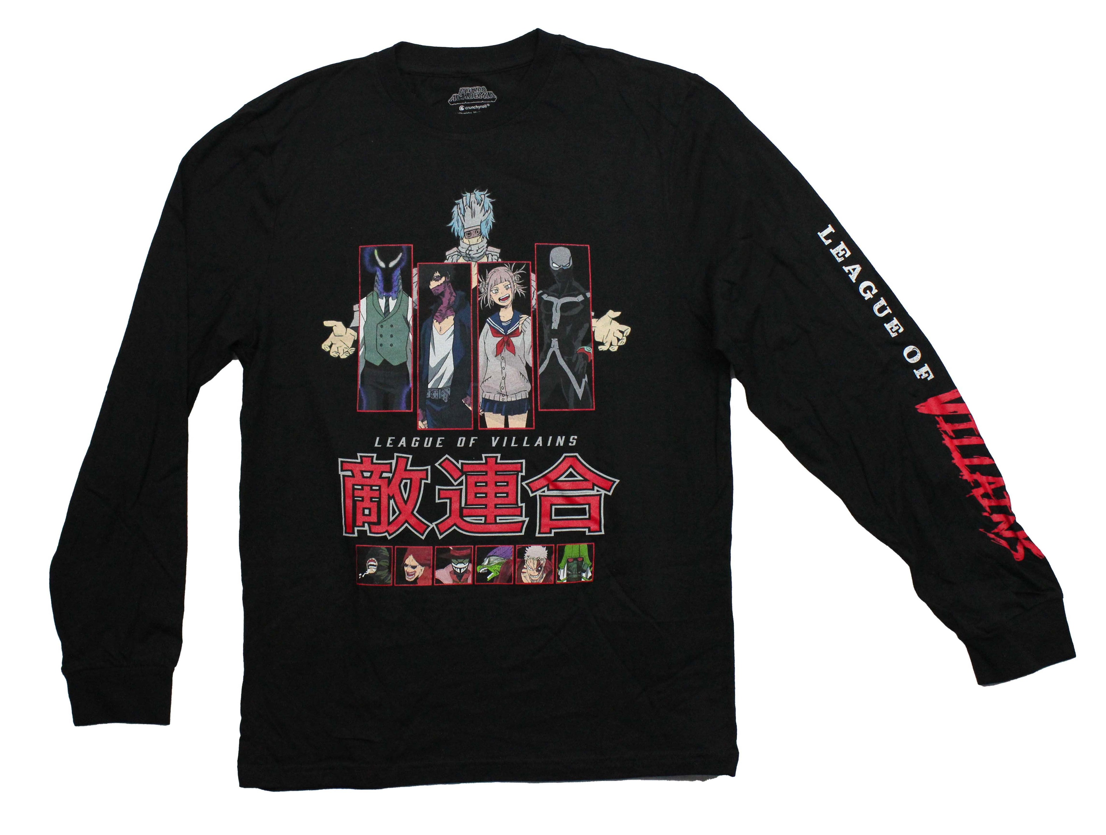 My Hero Academia  Mens Long Sleeve T-Shirt - League of Villains Box Pics Hoodie, Sweatshirt | CiraTrend.com
