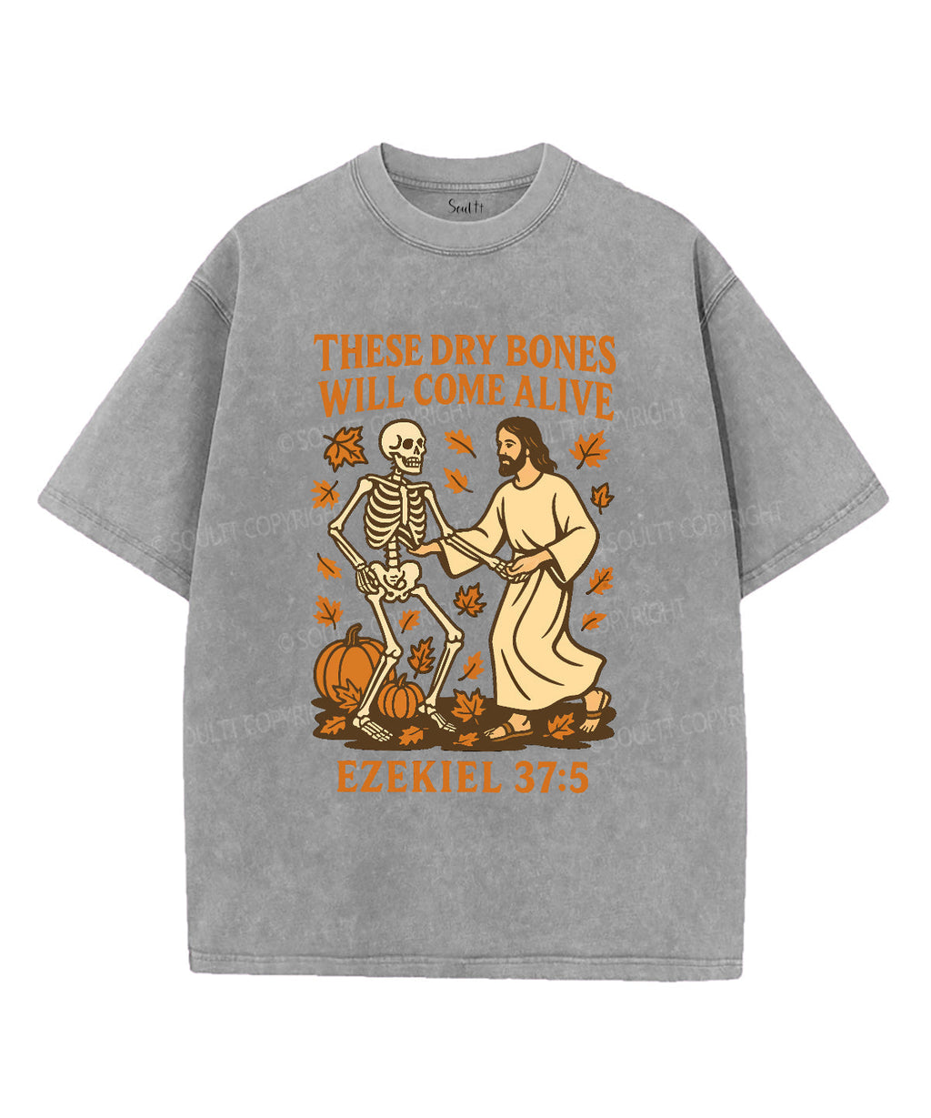 Thes Dry Bones Will Come Alive Unisex Washed Christian T-shirt Hoodie, Sweatshirt | CiraTrend.com (Image 3)