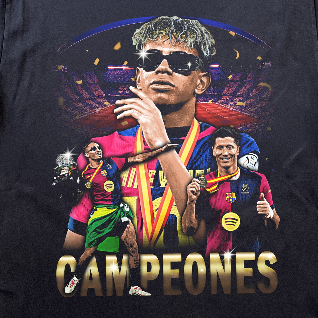 BARCELONA SUPER SPAINSH CHAMPION 2025 HEAVYWEIGHT BLACK T-SHIRT Hoodie, Sweatshirt | CiraTrend.com (Image 2)