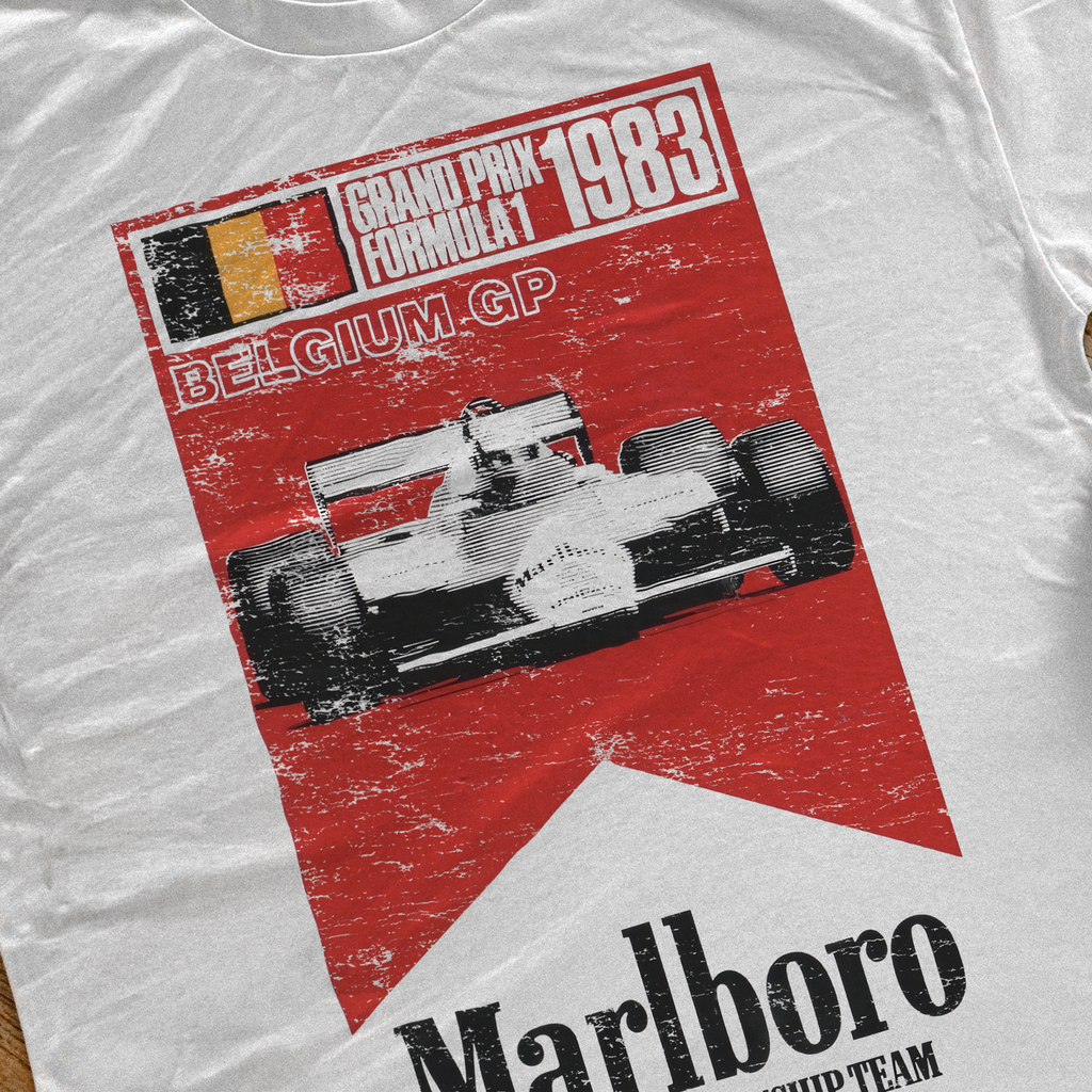 1983 'BELGUIM GRAND PRIX' HEAVY WHITE TEE Hoodie, Sweatshirt | CiraTrend.com (Image 2)