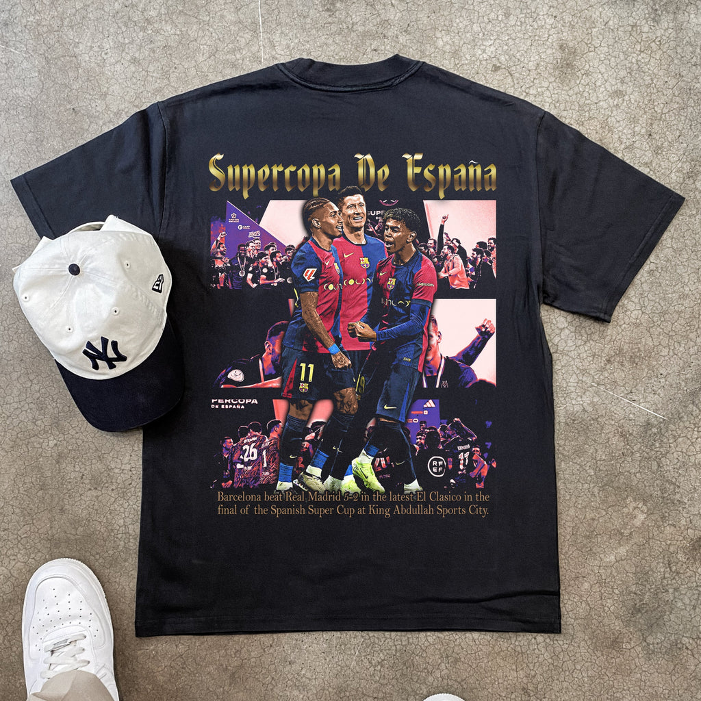 BARCELONA SUPER SPAINSH CHAMPION 2025 HEAVYWEIGHT BLACK T-SHIRT Hoodie, Sweatshirt | CiraTrend.com (Image 3)