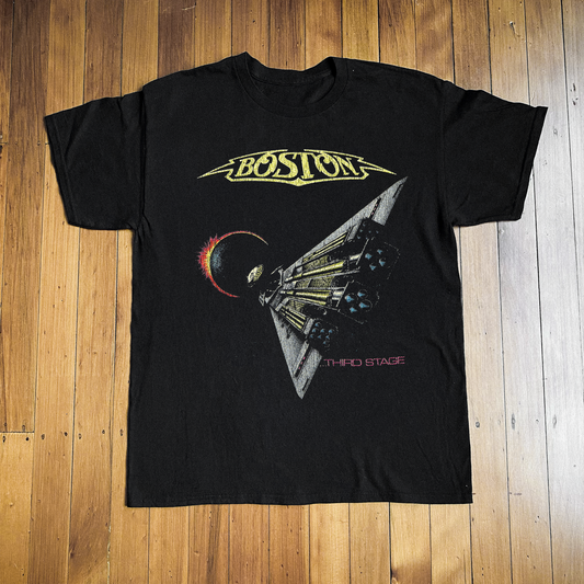 1987 BOSTON THIRD STAGE BLACK TOUR T-SHIRT