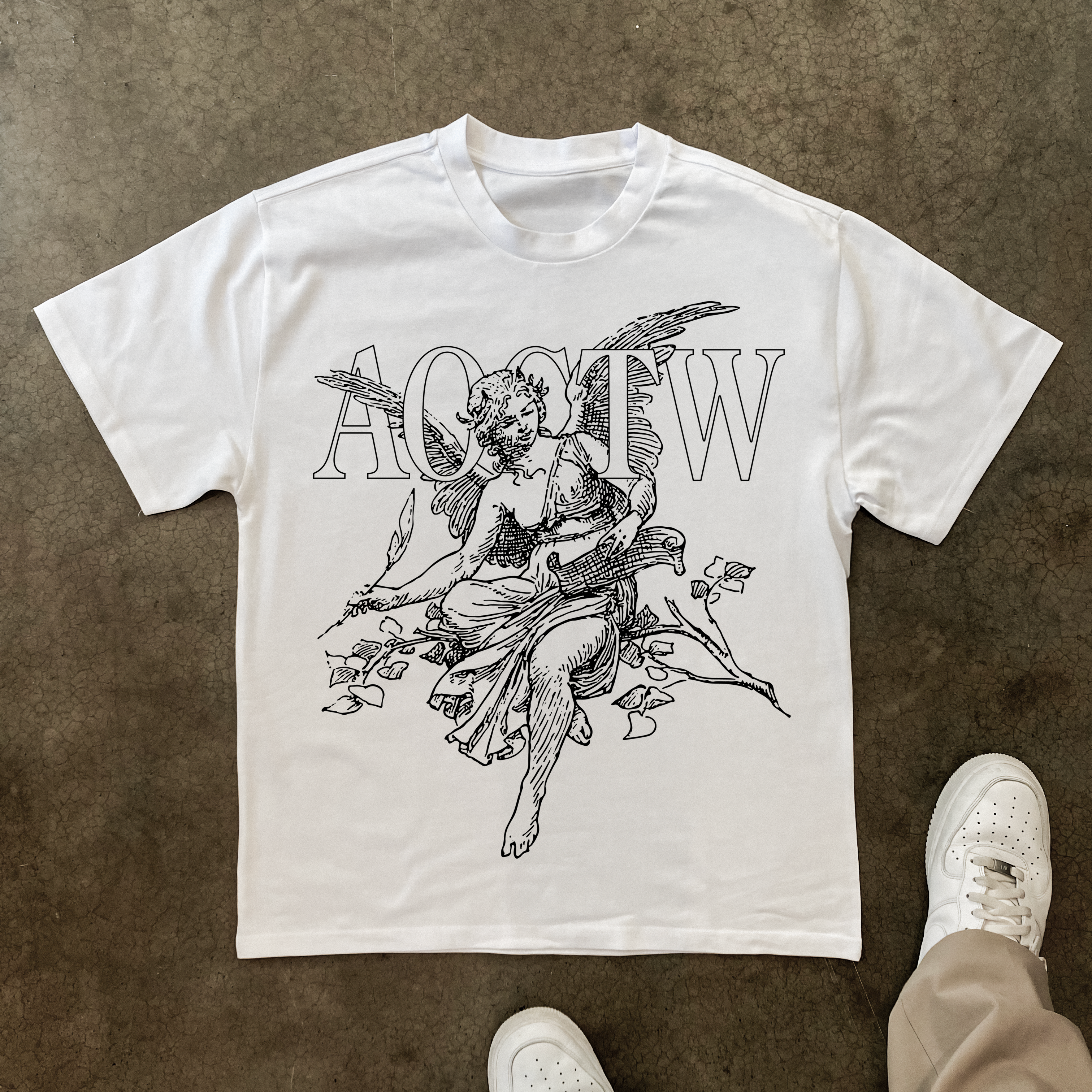 ANGEL 'SCRIPTURE' HEAVYWEIGHT WHITE T-SHIRT Hoodie, Sweatshirt | CiraTrend.com