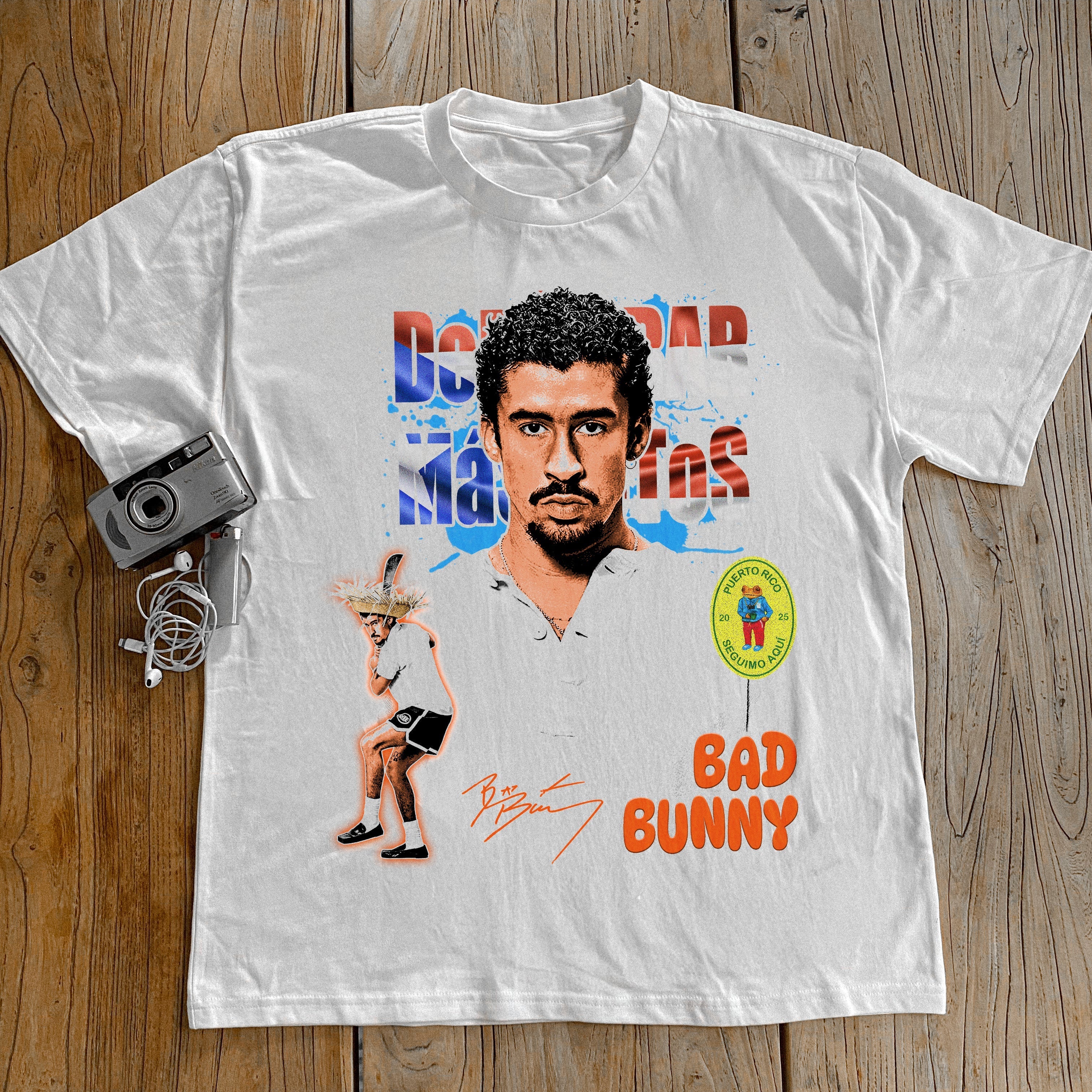BAD BUNNY HEAVYWEIGHT WHITE T-SHIRT Hoodie, Sweatshirt | CiraTrend.com (Image 1)
