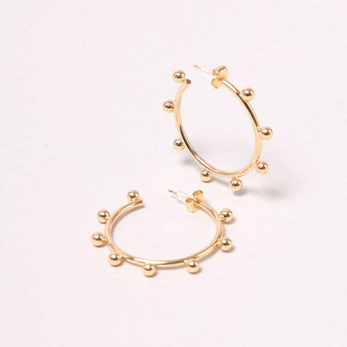 14K Gold-Dipped Studded Post Earring