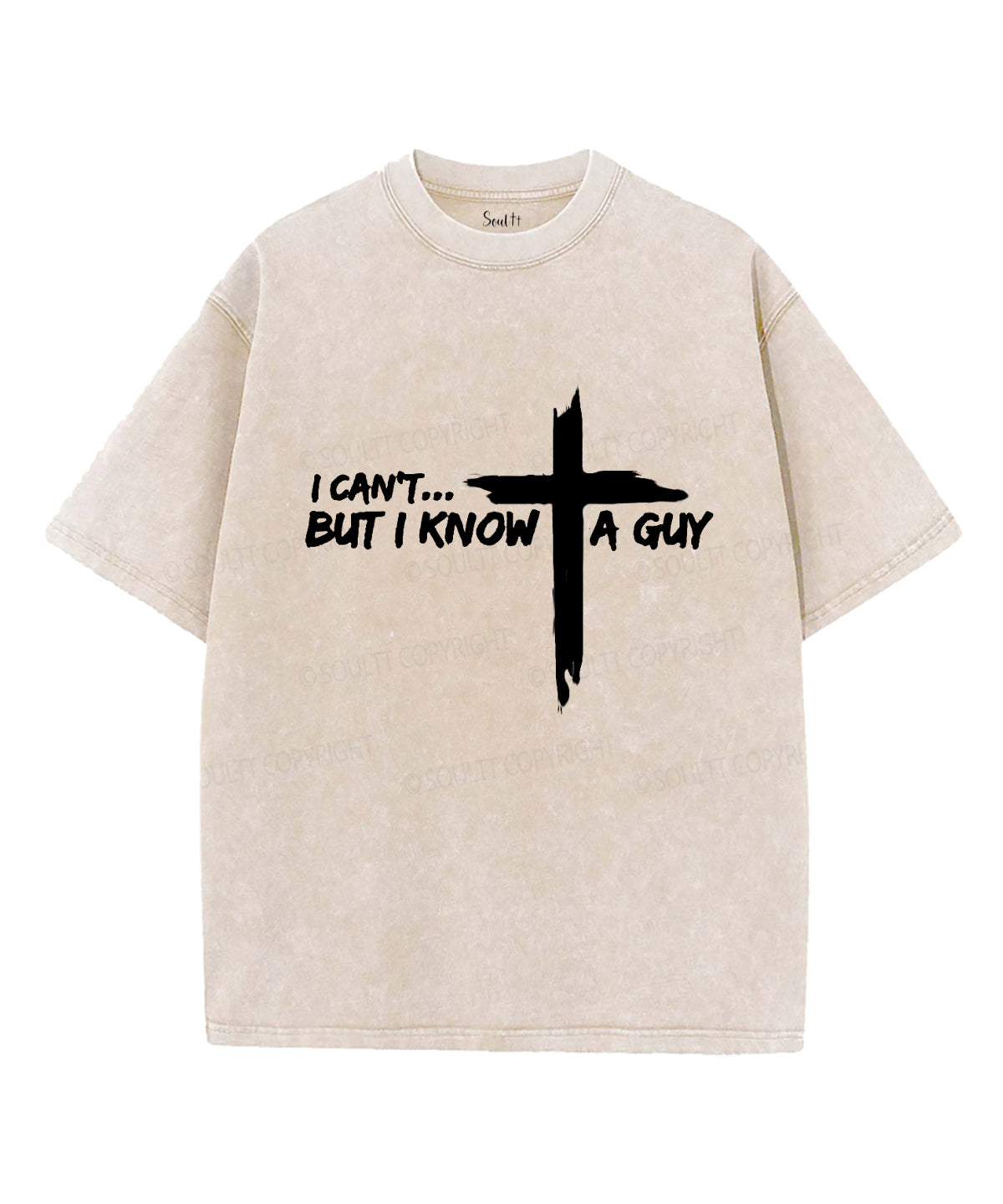 I Can't But I Know a Guy Unisex Washed Christian T-shirt Hoodie, Sweatshirt | CiraTrend.com (Image 4)