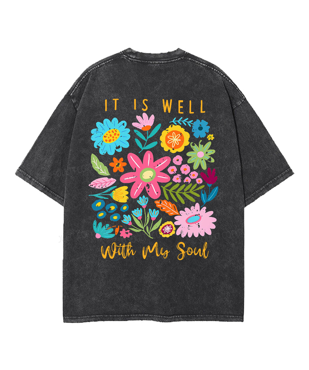 Is Well My Soul Double Sided Washed Christian Style016 T-Shirts, Hoodie, Sweatshirt