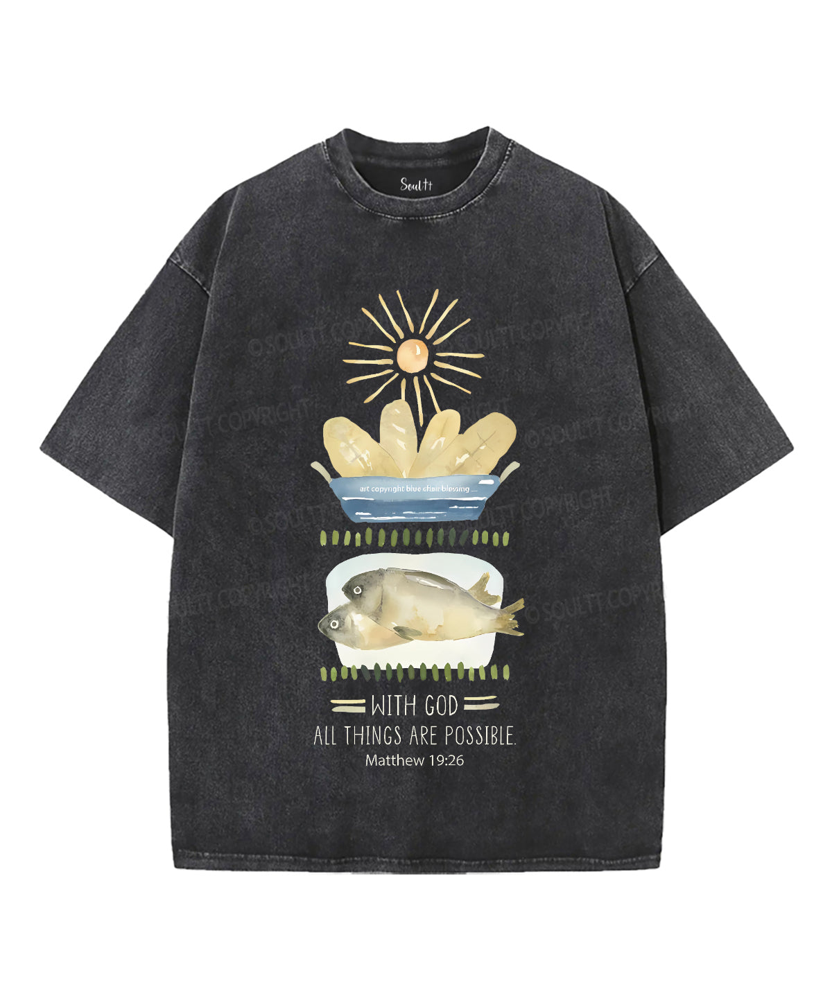 All Things Are Possible Unisex Washed Christian T-shirt Style002 Hoodie, Sweatshirt | CiraTrend.com (Image 1)