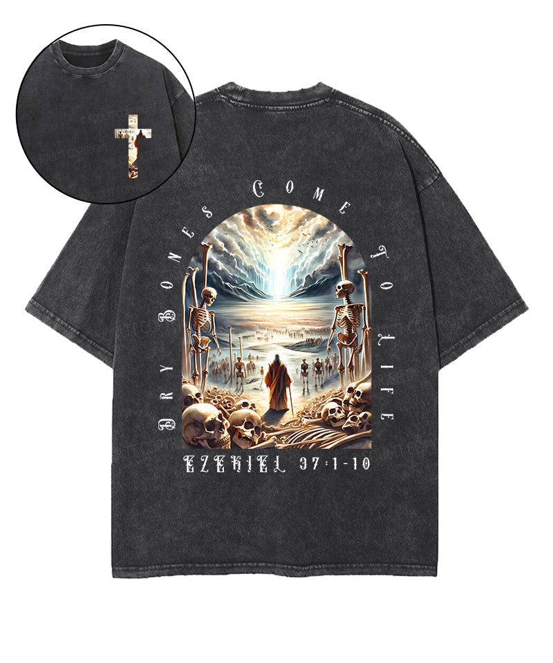 Dry Bones Come To Life Double Sided Unisex Washed Christian T-shirt Style002 Hoodie, Sweatshirt | CiraTrend.com (Image 1)