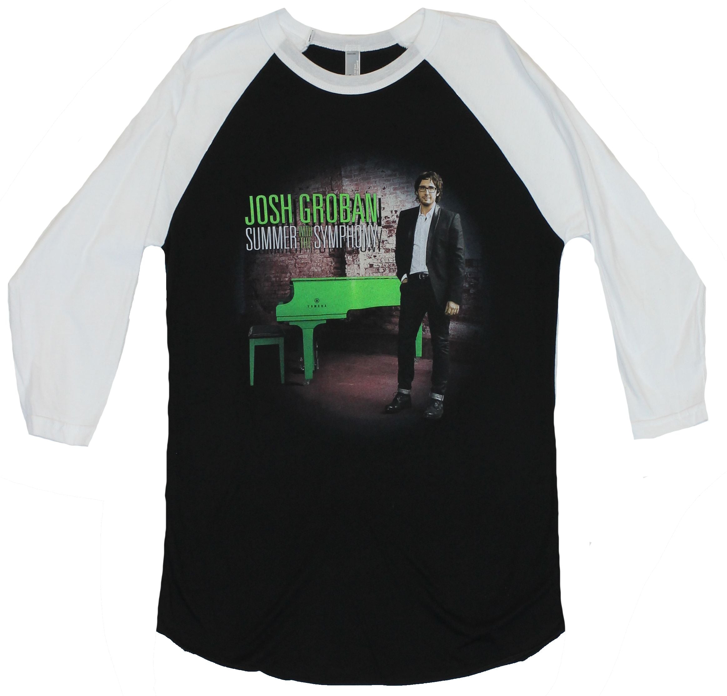 Josh Groban 3/4 Sleeves Mens T-Shirt - Summer with Symphony Green Piano Hoodie, Sweatshirt | CiraTrend.com