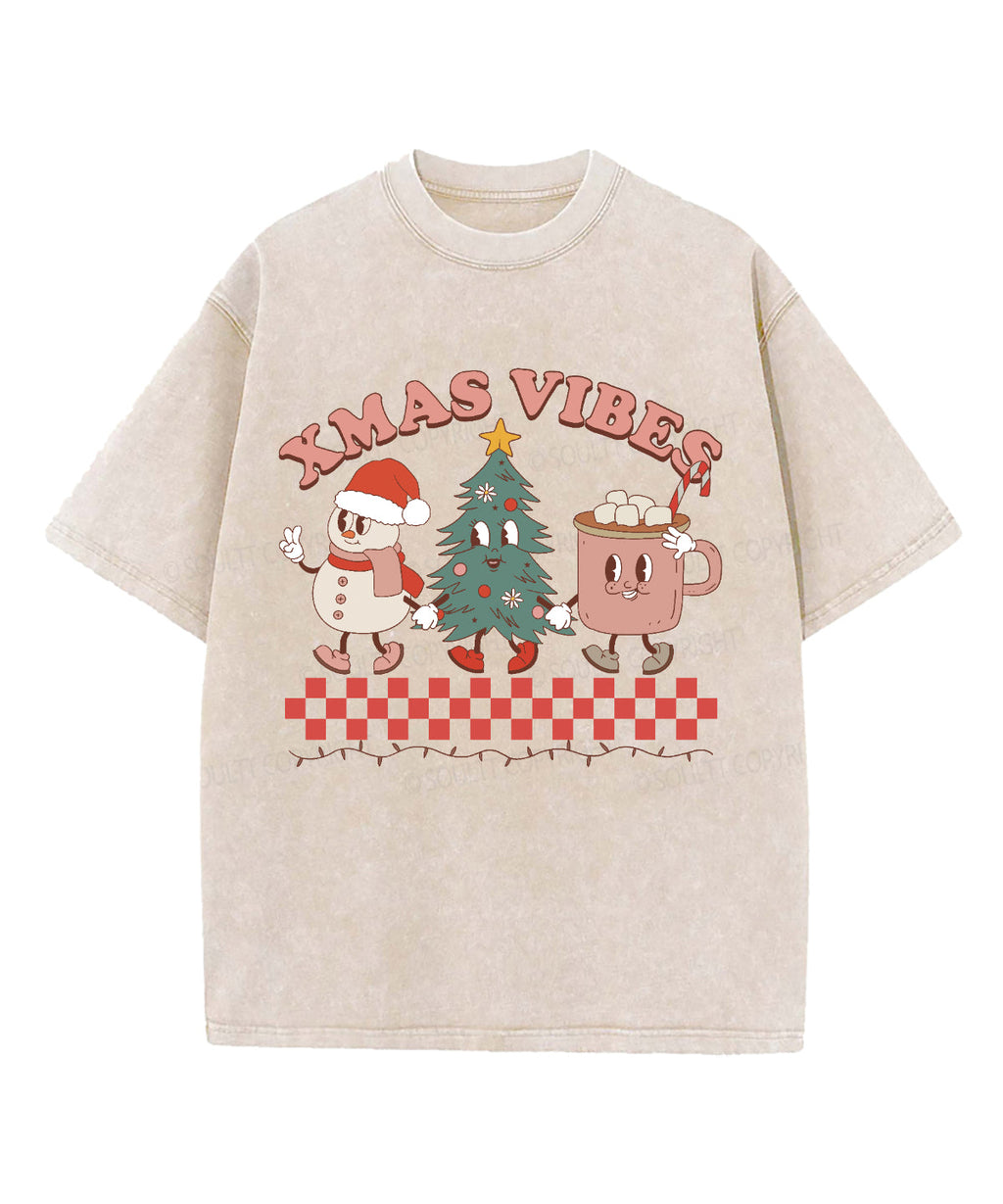 Xmas Vibes Washed Christian T-shirt Hoodie, Sweatshirt | CiraTrend.com (Image 1)