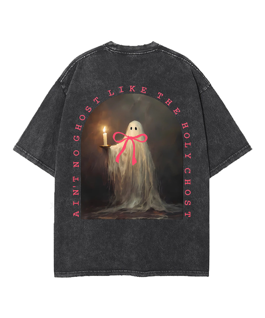 Ain't No Ghost Like The Holy Ghost Double Sided Unisex Washed Christian T-shirt Hoodie, Sweatshirt | CiraTrend.com (Image 4)