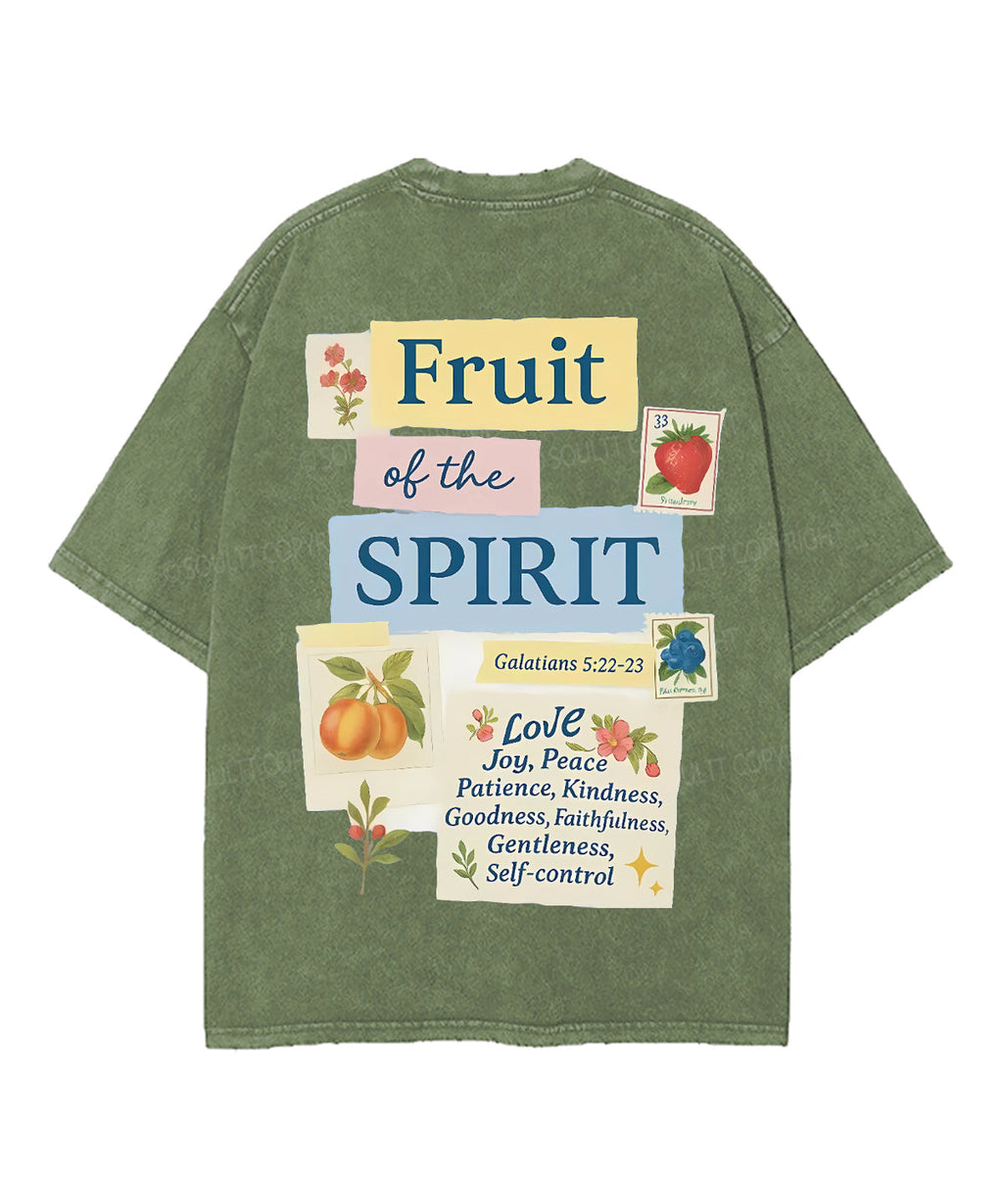 Fruit Of The Spirit Double Sided Unisex Washed Christian T-shirt Style022 Hoodie, Sweatshirt | CiraTrend.com (Image 4)