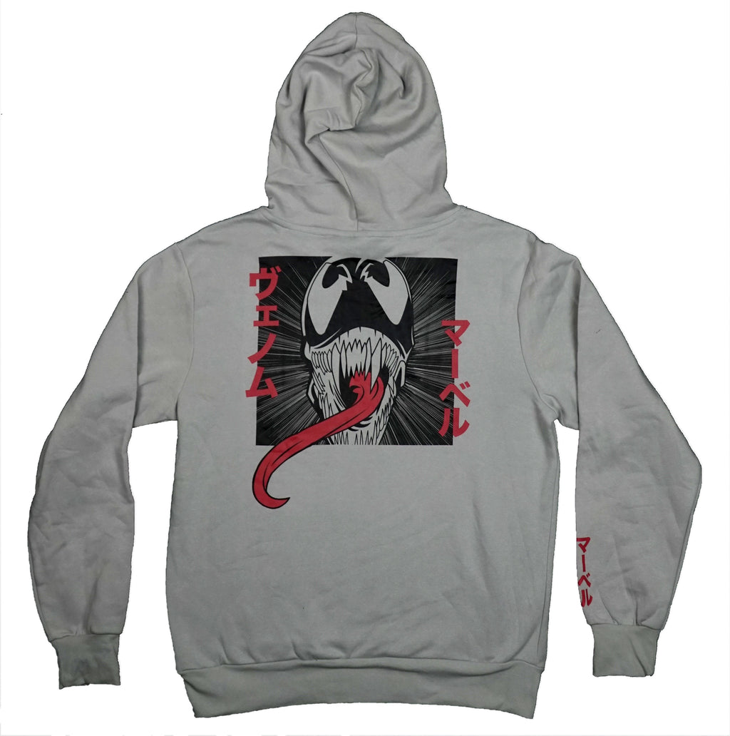 Venom Mens Pullover Hoodie - Long Tongue Kanji Back Name Front Design T-Shirts, Sweatshirt | CiraTrend.com (Image 2)