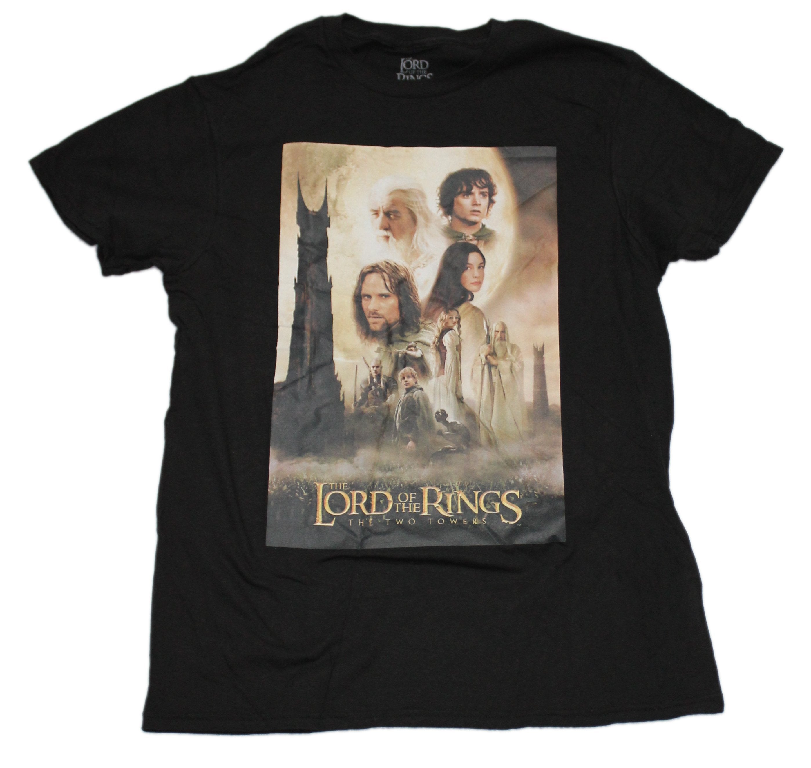 Lord of the Rings Mens T-Shirt - Two Towers Movie Poster Hoodie, Sweatshirt | CiraTrend.com