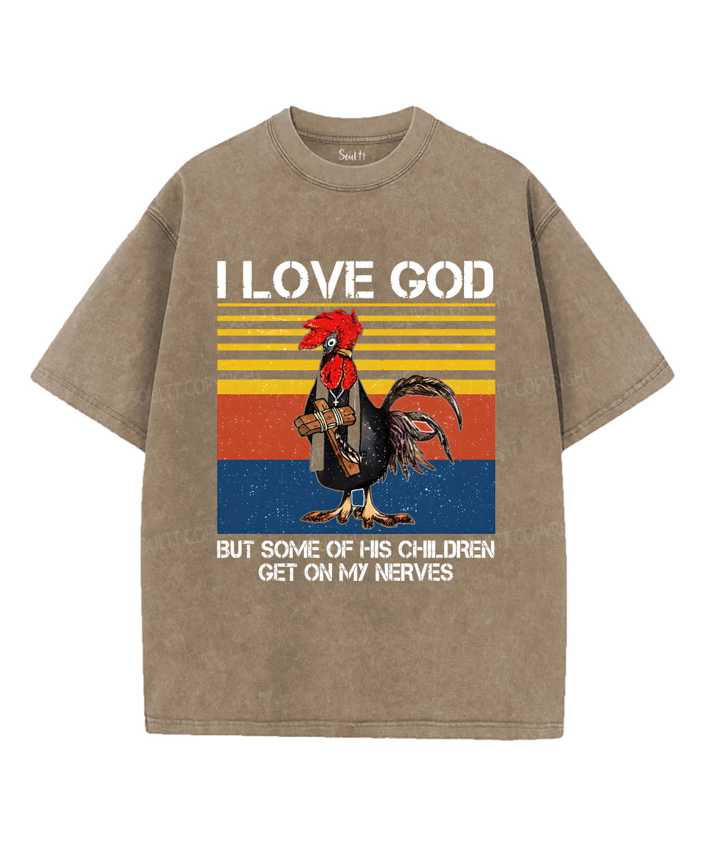 I Love God Unisex Washed Christian T-shirt Hoodie, Sweatshirt | CiraTrend.com (Image 5)