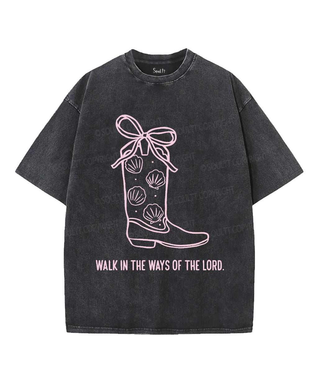 Walk In The Ways Of The Lord Unisex Washed Christian T-shirt Hoodie, Sweatshirt | CiraTrend.com (Image 2)