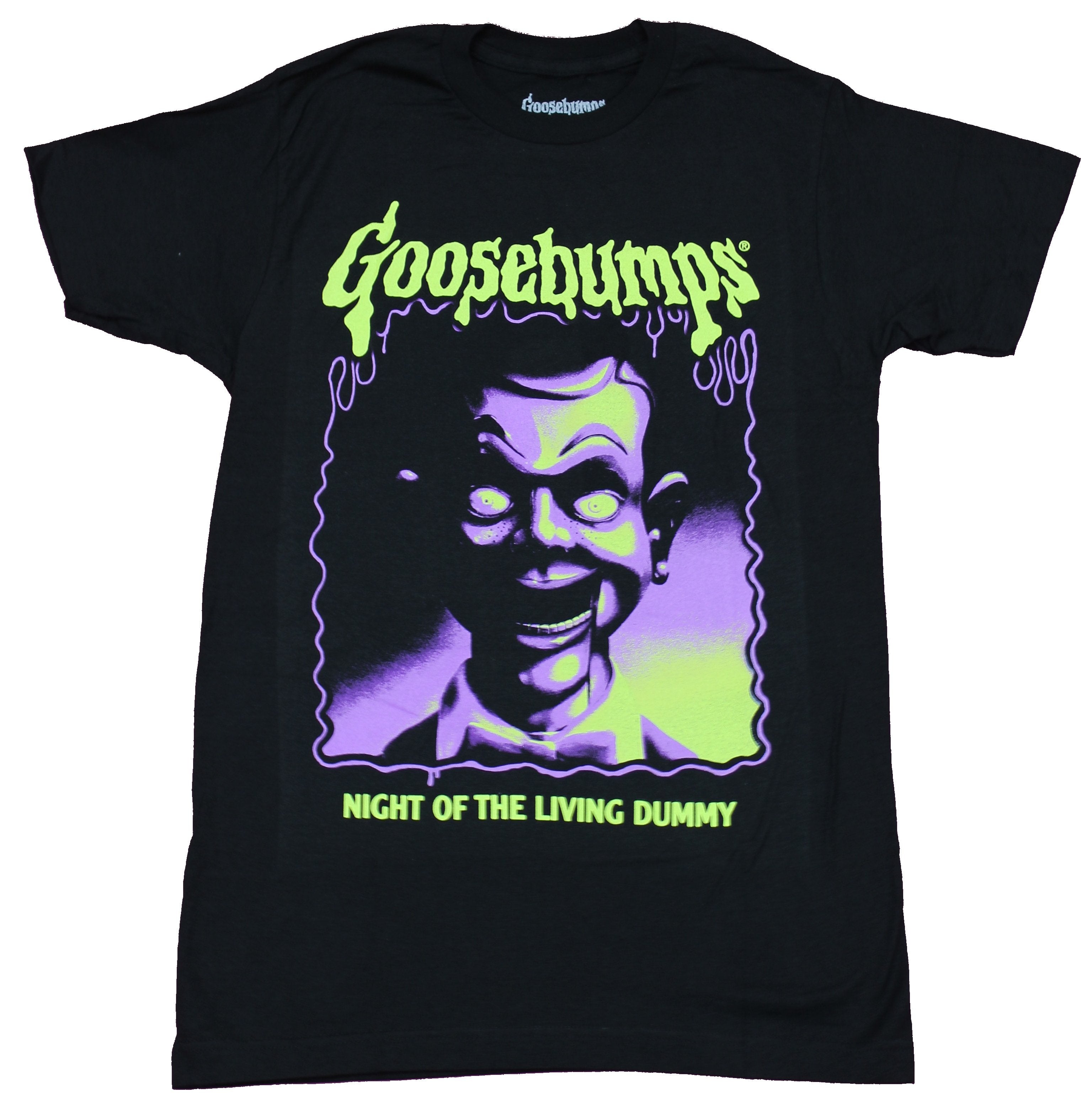 Goosebumps Mens T-Shirt - Night of The Living Dummy Purple Face Hoodie, Sweatshirt | CiraTrend.com