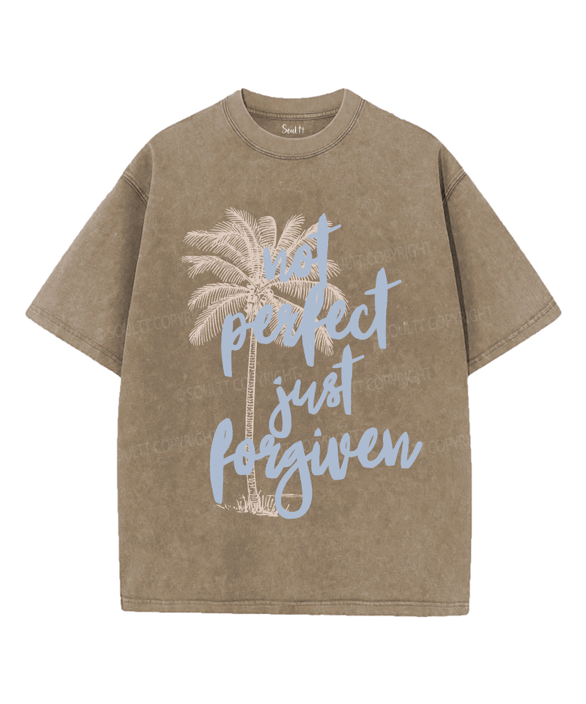Not Perfect Just Forgiven Unisex Washed Christian T-shirt Hoodie, Sweatshirt | CiraTrend.com (Image 5)