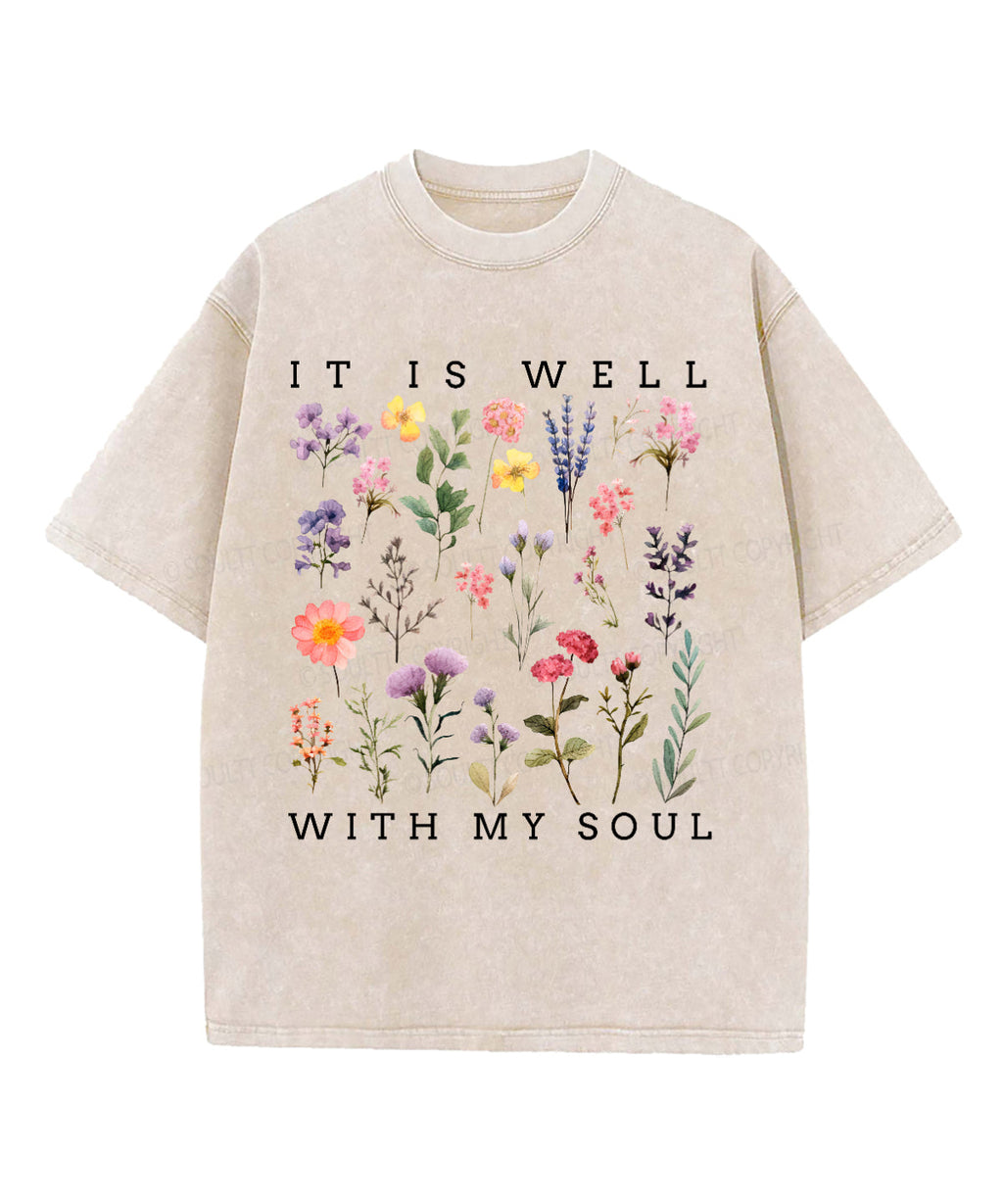 It Is Well With My Soul Washed Christian T-shirt Style023 Hoodie, Sweatshirt | CiraTrend.com (Image 1)