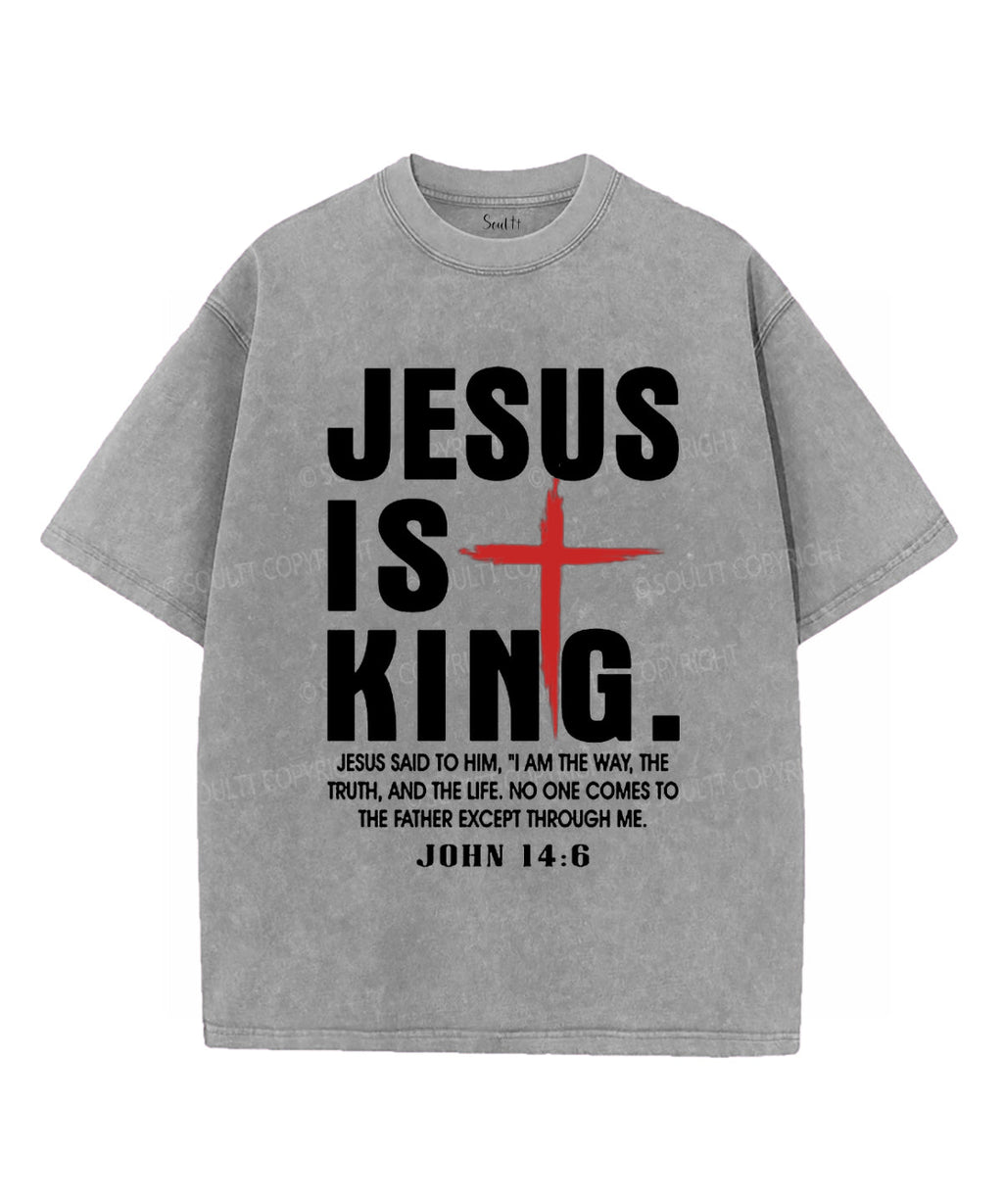 Jesus Is King Washed Christian Style001 T-Shirts, Hoodie, Sweatshirt