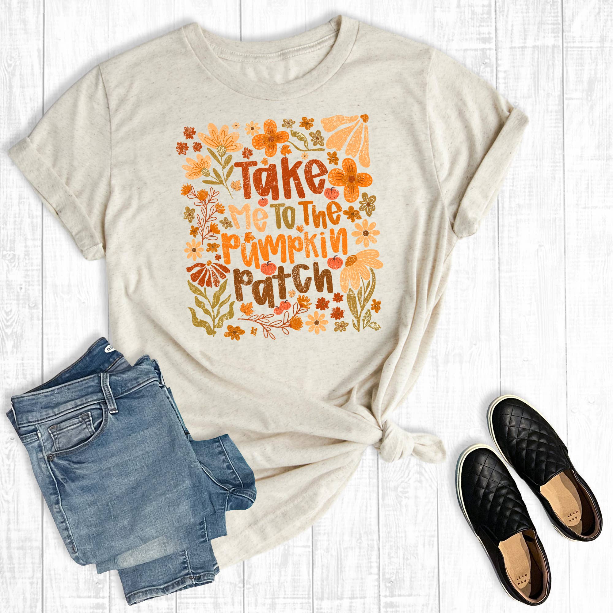 Fall Boho Take Me To the Pumpkin Patch Graphic Tee