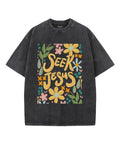 Seek Jesus Unisex Washed Christian T-shirt Hoodie, Sweatshirt | CiraTrend.com (Image 1)