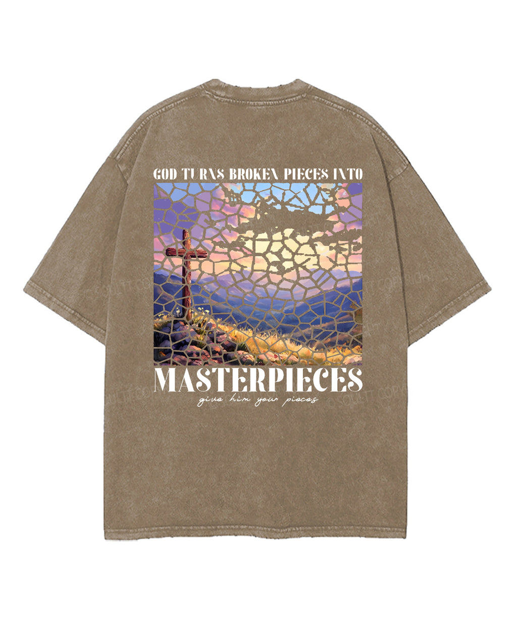 Masterpieces Double Sided Unisex Washed Christian T-shirt Hoodie, Sweatshirt | CiraTrend.com (Image 2)