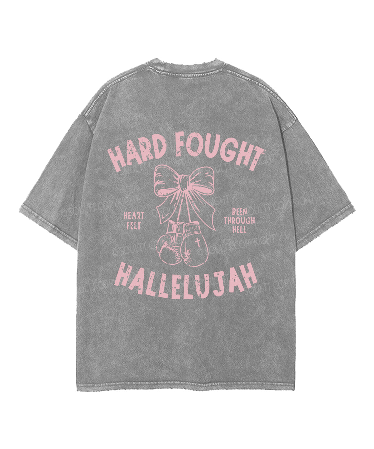 Hard Fought Double Sided Unisex Washed Christian T-shirt Hoodie, Sweatshirt | CiraTrend.com (Image 5)