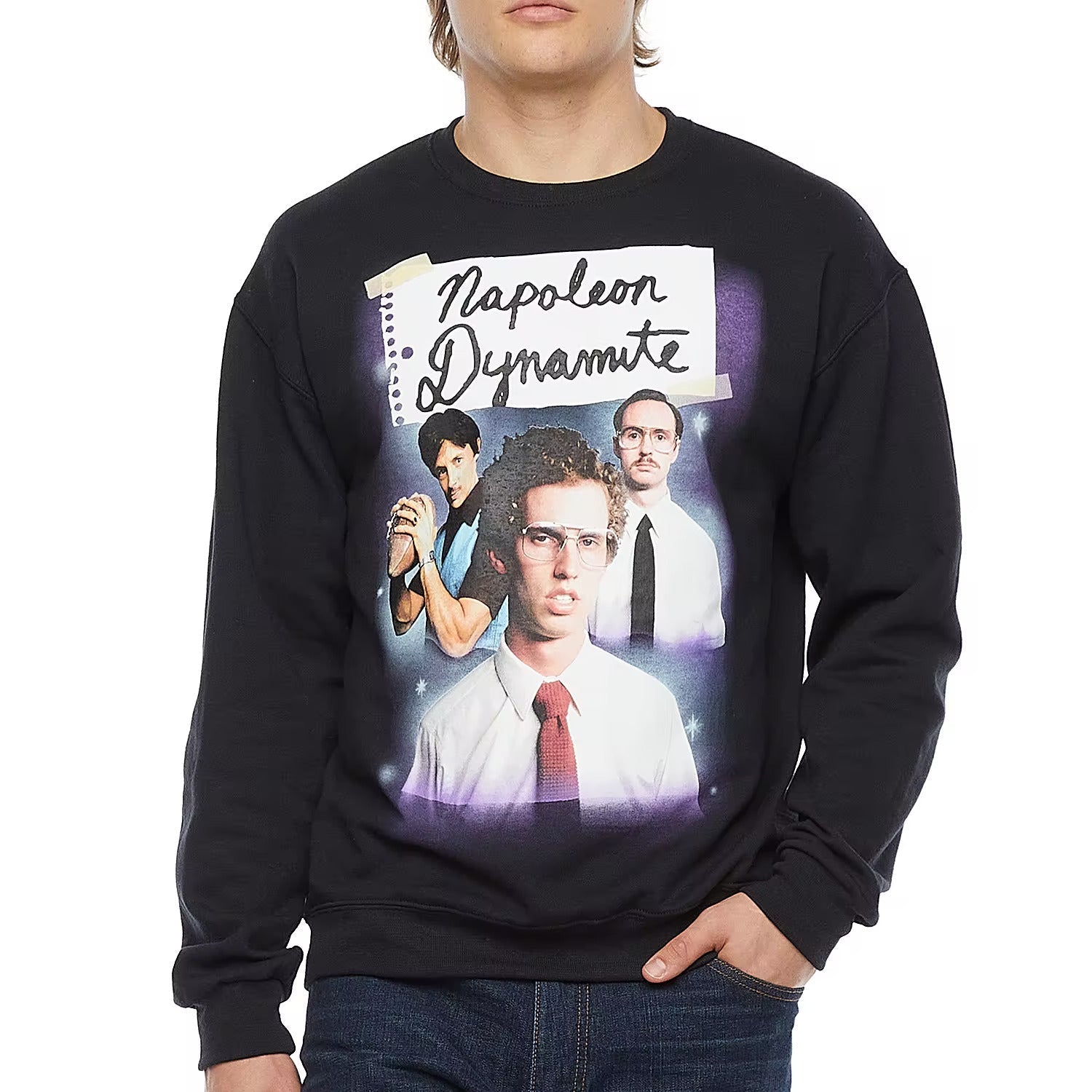 Napoleon Dynamite Mens Crewneck Sweatshirt - Photo Trio Image T-Shirts, Hoodie | CiraTrend.com