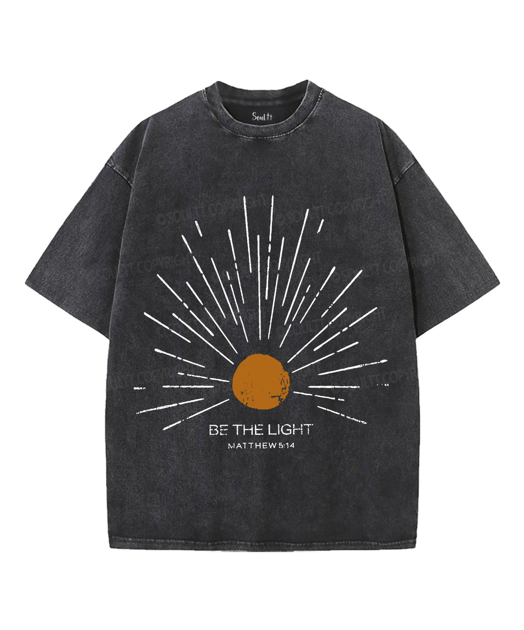 Be The Light Unisex Washed Christian T-shirt Style001 Hoodie, Sweatshirt | CiraTrend.com (Image 1)