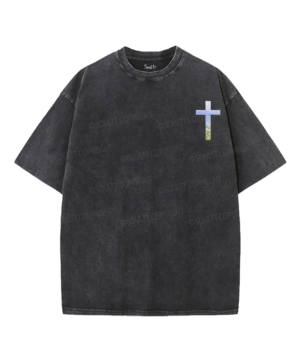 He Left The 99 To Find Me Double Sided Unisex Washed Christian T-shirt Hoodie, Sweatshirt | CiraTrend.com (Image 5)