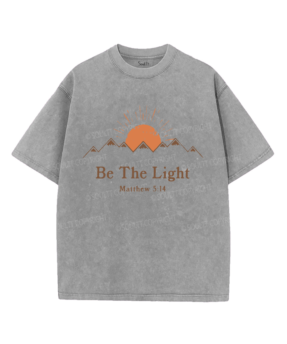 Be The Light Unisex Washed Christian T-shirt Style002 Hoodie, Sweatshirt | CiraTrend.com (Image 3)