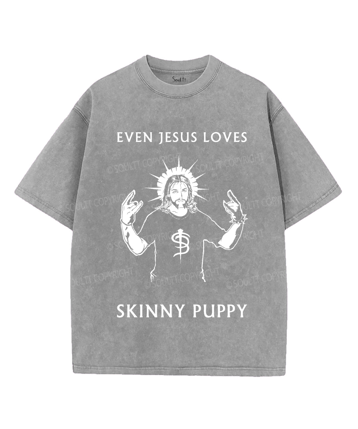 Even Jesus Loves Skinny Puppy Unisex Washed Christian T-shirt Hoodie, Sweatshirt | CiraTrend.com (Image 2)