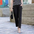 ..SI-24379 7/8 Length Ity Pleated Waist Pants with Side Pocket