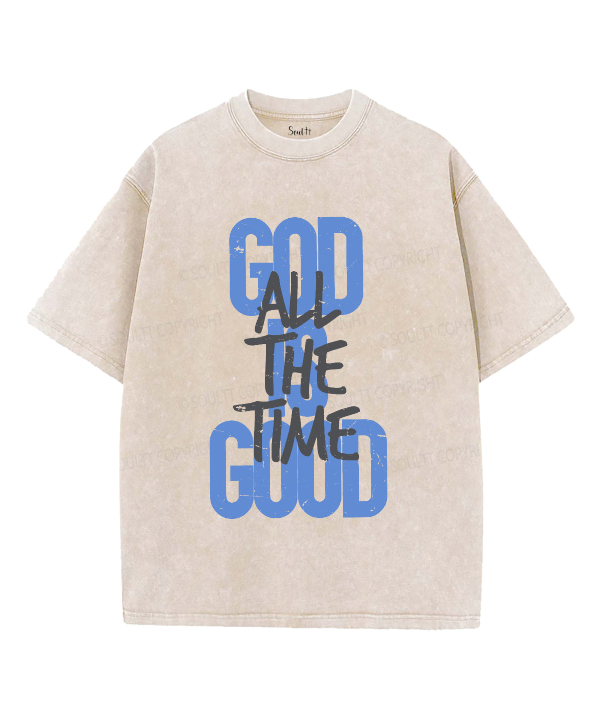 God Is Good All The Time Unisex Washed Christian T-shirt Hoodie, Sweatshirt | CiraTrend.com (Image 4)