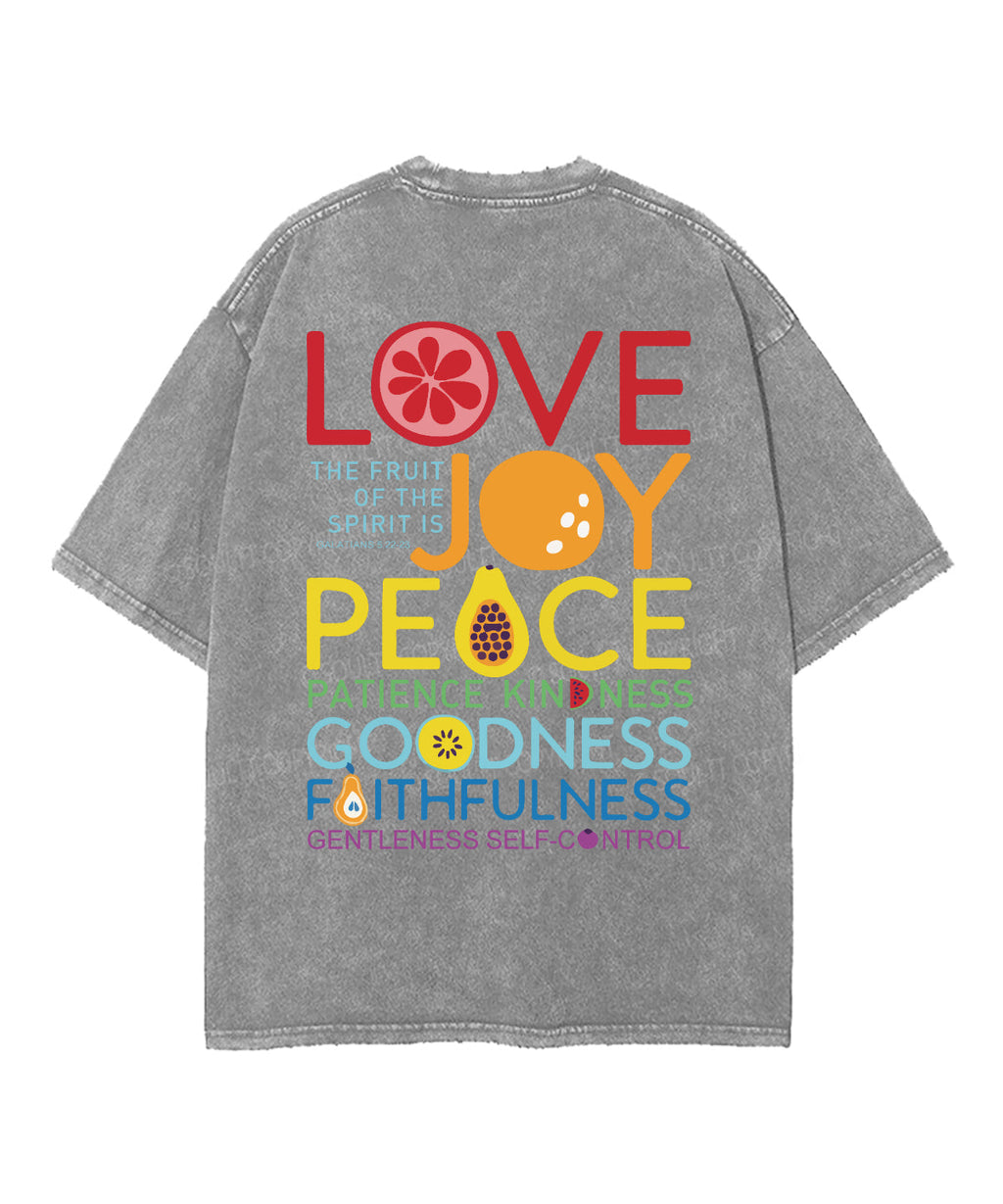 The Fruit Of The Spirit Double Sided Washed Christian T-shirt Hoodie, Sweatshirt | CiraTrend.com (Image 5)