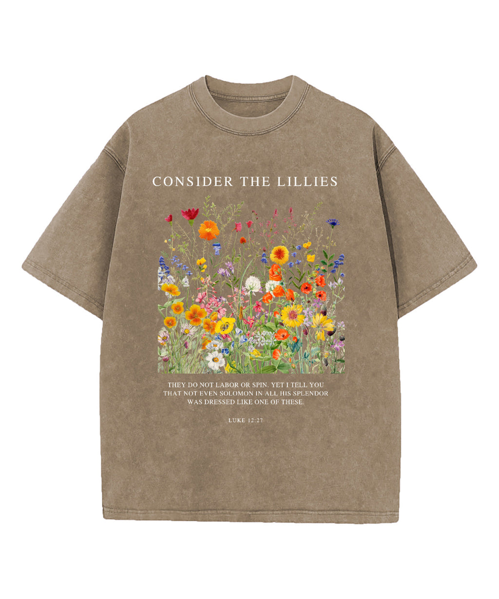 Consider The Lilies Washed Christian T-shirt Hoodie, Sweatshirt | CiraTrend.com (Image 5)
