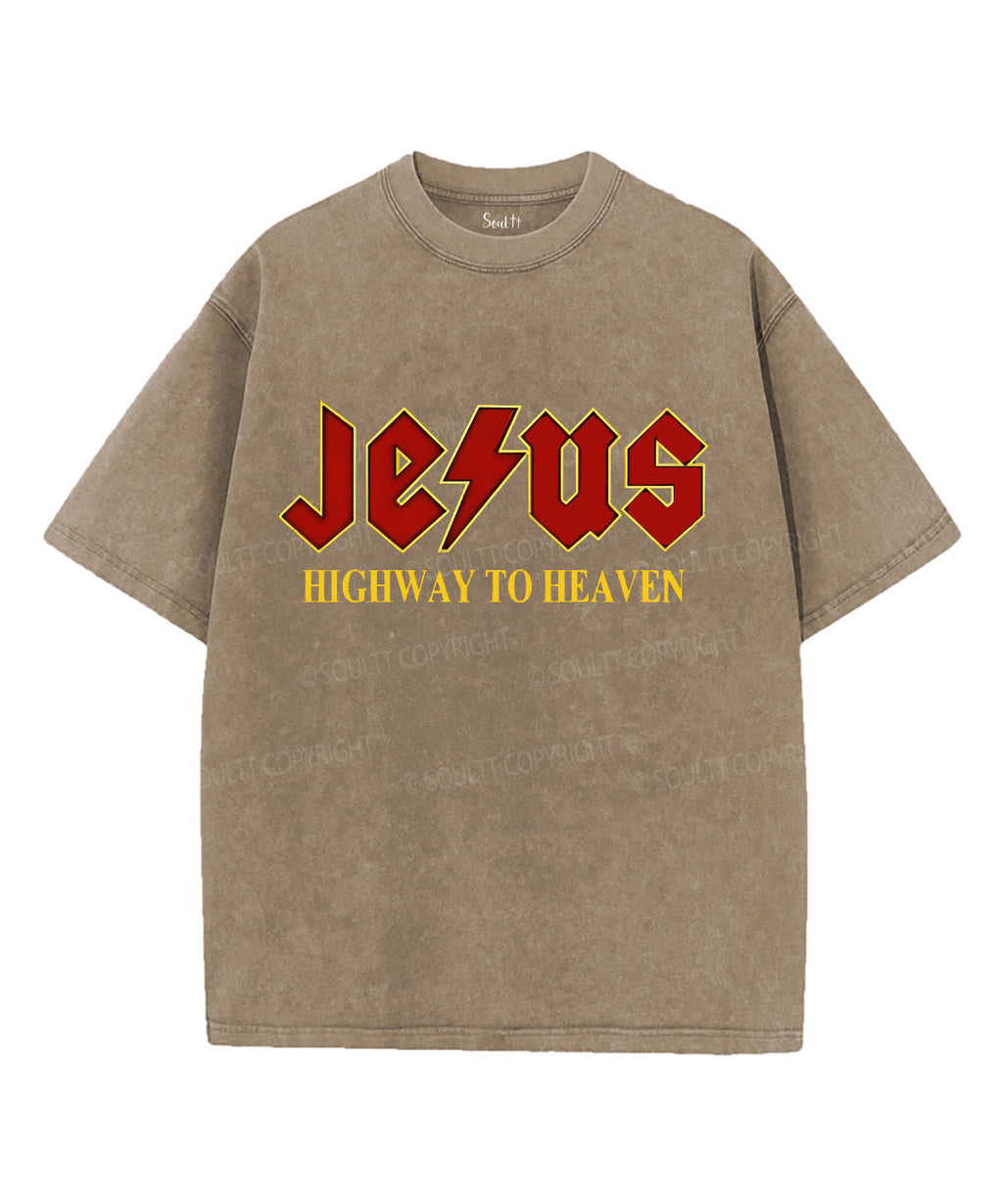 Highway Heaven Washed Christian T-Shirts, Hoodie, Sweatshirt
