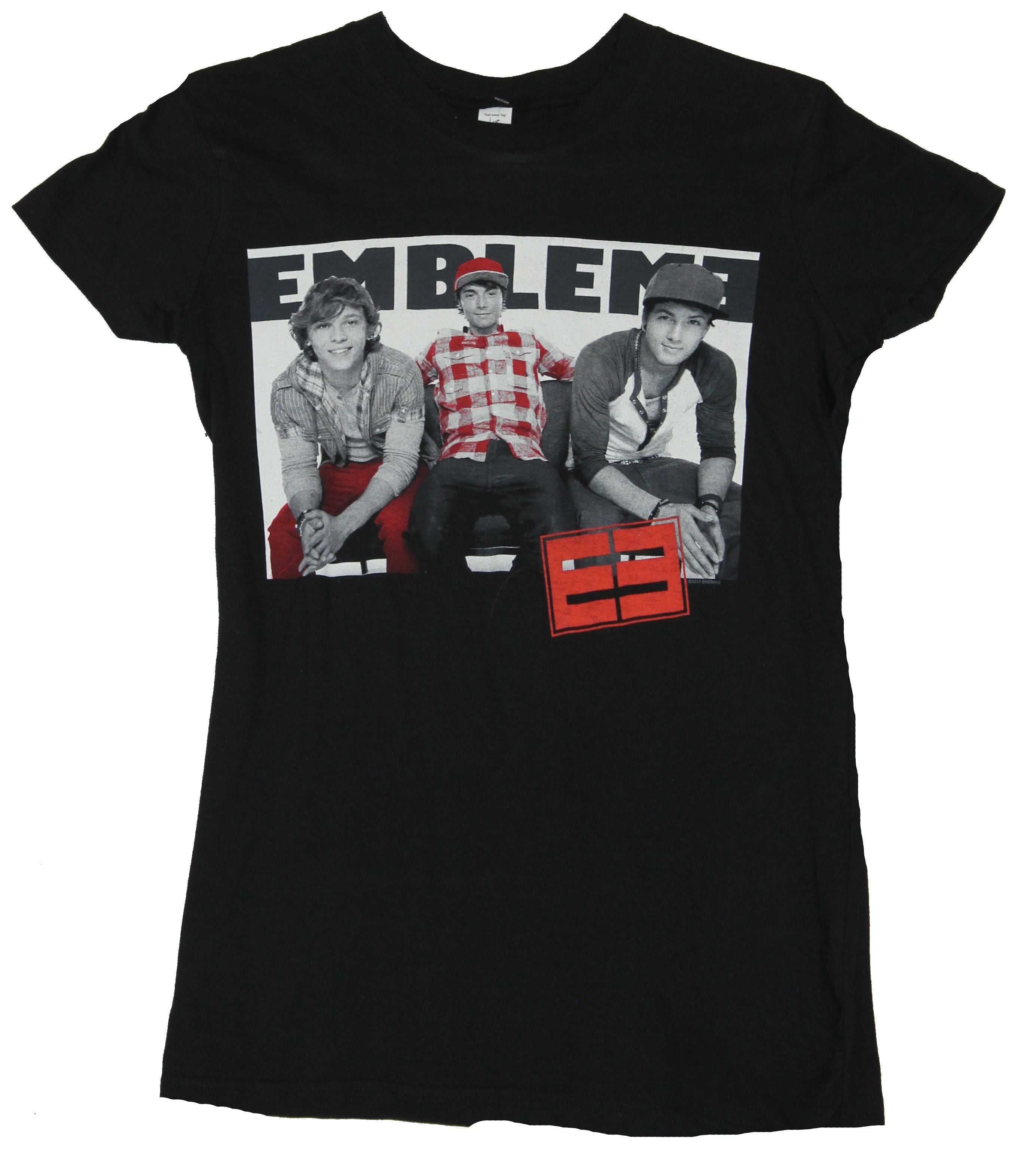 Emblem Juniors Black White Red Photo Image T-Shirts, Hoodie, Sweatshirt