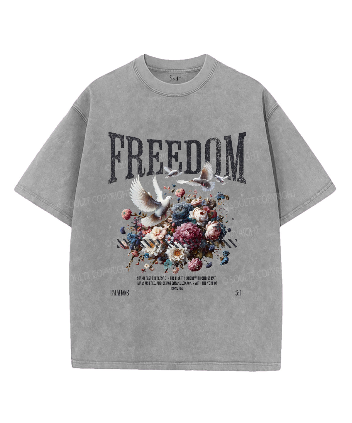 Freedom Unisex Washed Christian T-shirt Style001 Hoodie, Sweatshirt | CiraTrend.com (Image 3)